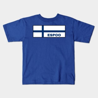 Espoo City in Finnish Flag Kids T-Shirt